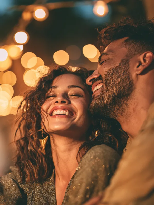 Happy American couple, representing confidence after using the Fora Financial calculator